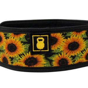 The 2POOD 3-inch Weightlifting Belt in sunflowers