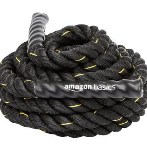 amazon basics battle rope on white background